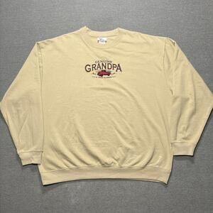 MC Sport Sweatshirt Mens 2XL Beige Genuine Grandpa Truck Embroidered Pullover
